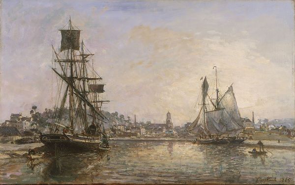 Honfleur 1865 by Johan Barthold Jongkind | Oil Painting Reproduction