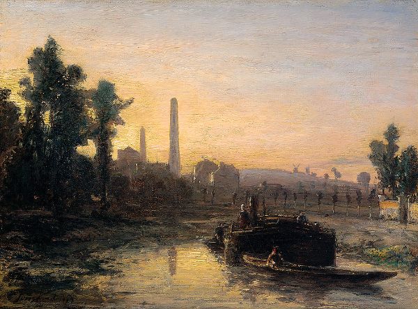 River View in France 1855 | Oil Painting Reproduction