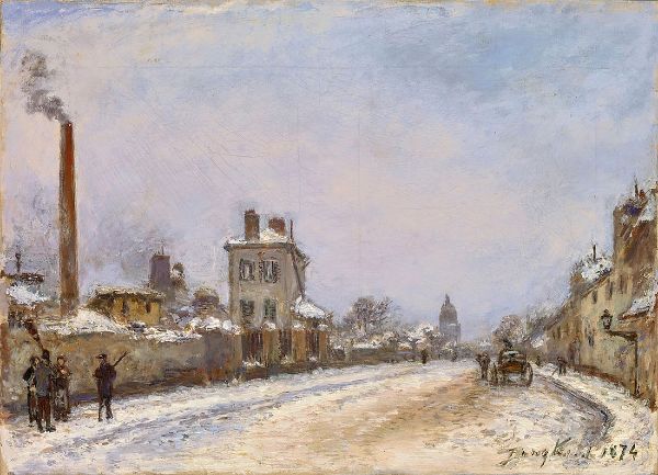 Street Scene in Paris in Winter | Oil Painting Reproduction