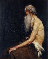 Bearded Old Man By Anton Azbe