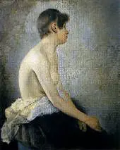 Half Nude Woman 1888 By Anton Azbe