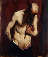 Old Man with a Cross 1905 By Anton Azbe