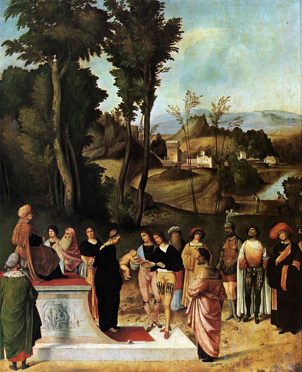Trial of Moses by Giorgione | Oil Painting Reproduction