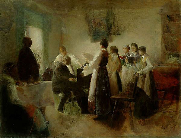 Singing Lesson in the Village School | Oil Painting Reproduction