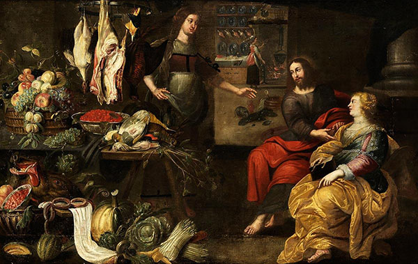 Christ in the House of Marta and Mary | Oil Painting Reproduction