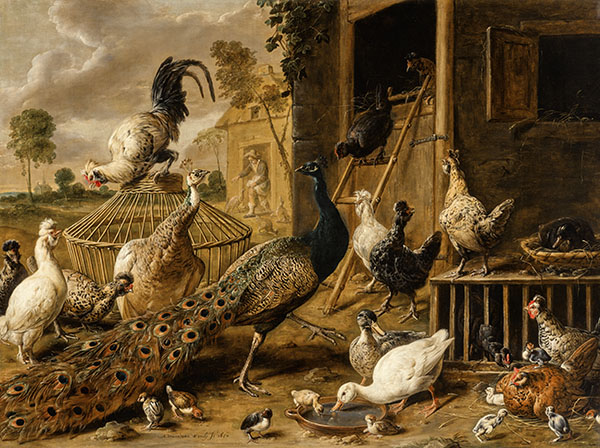 Poultry Farm 1650 by Adriaen Van Utrecht | Oil Painting Reproduction