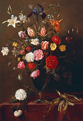 Still Life of Flowers By Adriaen Van Utrecht