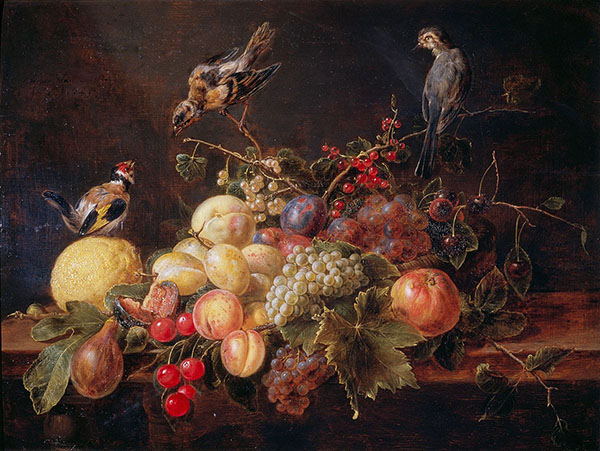 Still Life with Fruit and Birds | Oil Painting Reproduction