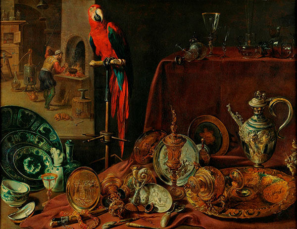 Still Life with Parrot or Allegory of Fire | Oil Painting Reproduction