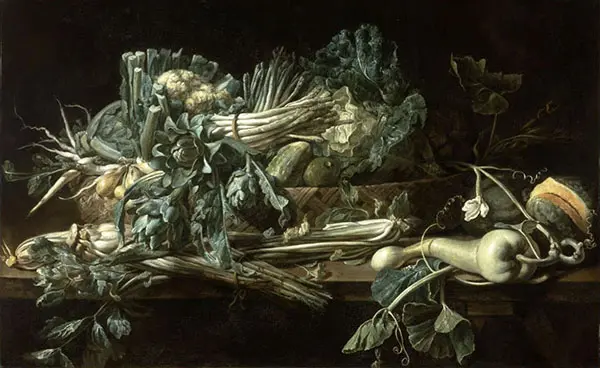 Still Life with Vegetables By Adriaen Van Utrecht