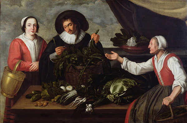 The Vegetable Seller by Adriaen Van Utrecht | Oil Painting Reproduction