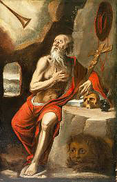 Saint Jerome Listening to the Trumpet By Juan del Castillo