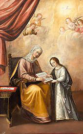 The Education of the Virgin By Juan del Castillo