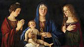 Virgin and Child with Saints Catherine and Mary By Giovanni Bellini