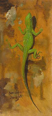 A Lizard Jamaica 1865 By Frederic Edwin Church