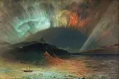 Aurora Borealis Mt Desert Island from Bar Harbor Maine By Frederic Edwin Church