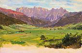 Hinter Schonau and Reiteralp Mountains Bavaria By Frederic Edwin Church
