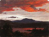 Mount Katahdin from Lake Katahdin Maine By Frederic Edwin Church