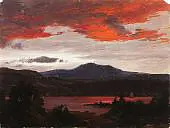 Mount Katahdin from Lake Katahdin Maine By Frederic Edwin Church
