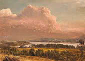 Sunset across the Hudson Valley 1870 By Frederic Edwin Church