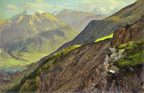 The Goell and Watzmann near Berchtesgeden | Oil Painting Reproduction