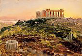 The Parthenon from the Southeast 1869 By Frederic Edwin Church