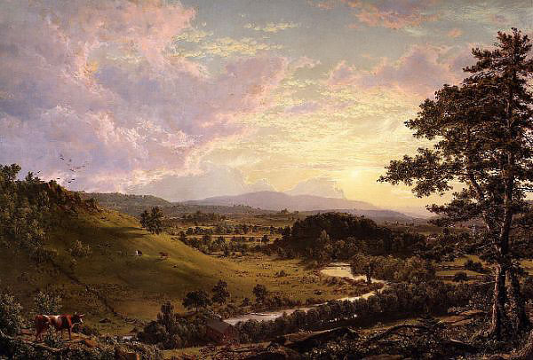 View near Stockbridge Massachusetts 1847 | Oil Painting Reproduction