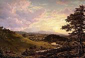 View near Stockbridge Massachusetts 1847 By Frederic Edwin Church
