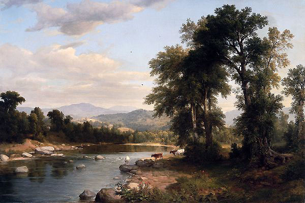 A River Landscape 1858 by Asher Brown Durand | Oil Painting Reproduction