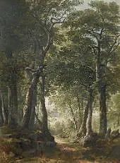 Forest Interior By Asher Brown Durand