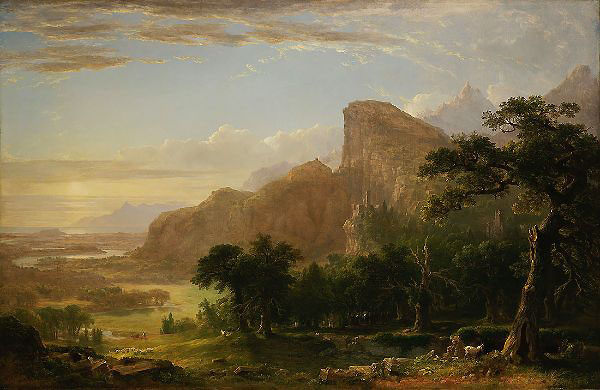 Landscape Scene from Thanatopsis 1850 | Oil Painting Reproduction