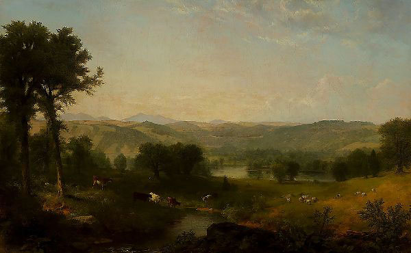 Landscape with Cows and Sheep 1864 | Oil Painting Reproduction