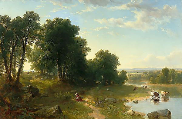 Strawberrying 1854 by Asher Brown Durand | Oil Painting Reproduction