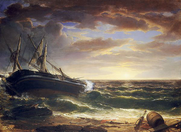 The Stranded Ship 1844 by Asher Brown Durand | Oil Painting Reproduction