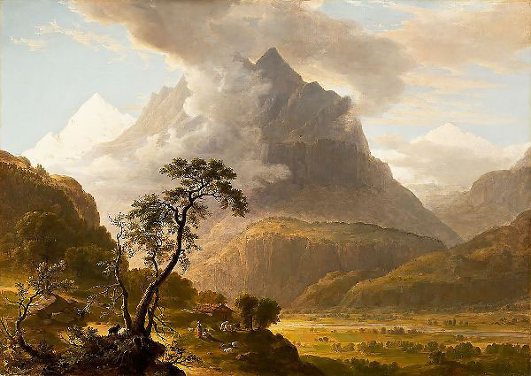 View in the Valley of Oberhasle Switzerland | Oil Painting Reproduction