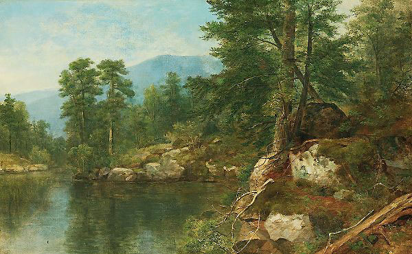 Woods by a River by Asher Brown Durand | Oil Painting Reproduction