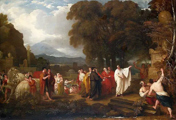 Cicero Discovering the Tomb of Archimedes By Benjamin West