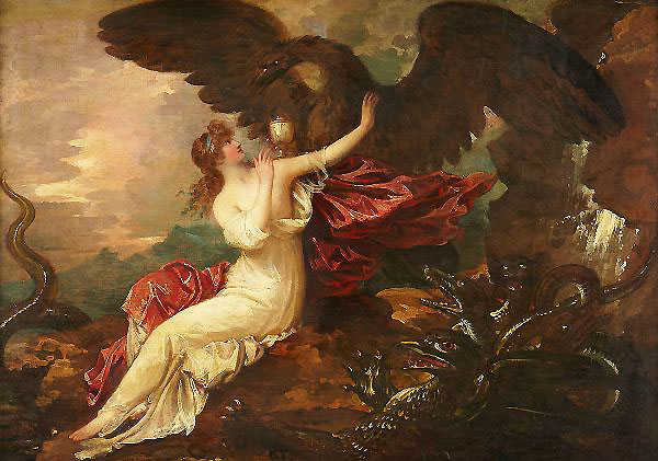 Eagle Bringing Cup to Psyche c1802 | Oil Painting Reproduction