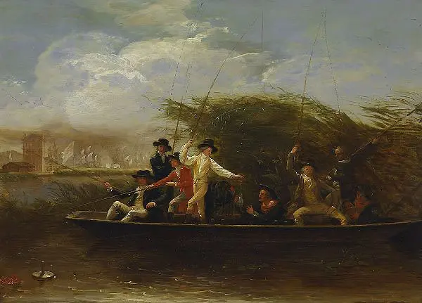 Gentlemen Fishing 1794 By Benjamin West