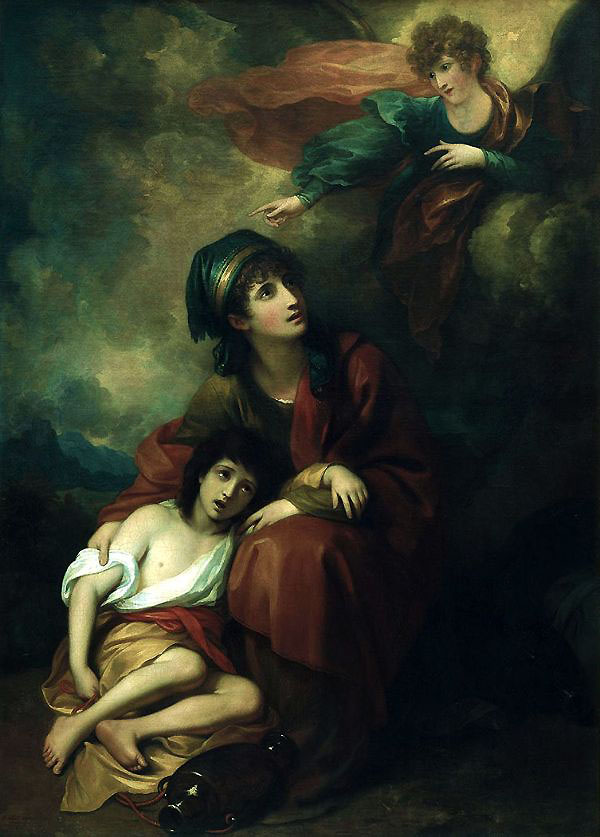 Hagar and Ishmael by Benjamin West | Oil Painting Reproduction