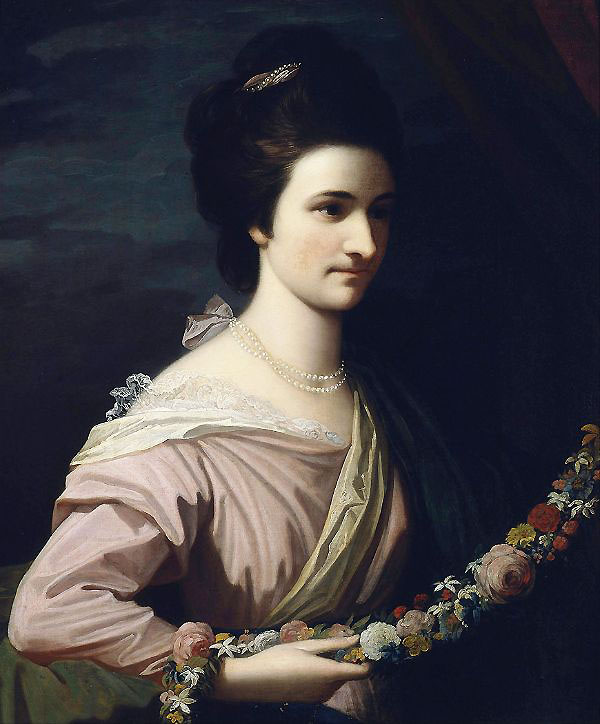 Miss Elizabeth Milward 1770 by Benjamin West | Oil Painting Reproduction