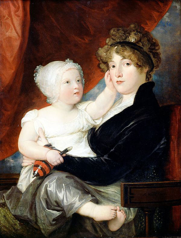 Mrs. Benjamin West II with her Son 1805 | Oil Painting Reproduction