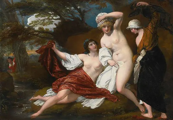 Musidora and her Two Companions By Benjamin West