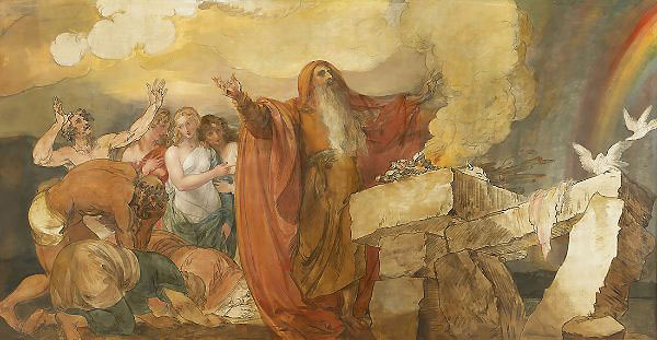 Noah Sacrificing after the Deluge 1800 | Oil Painting Reproduction