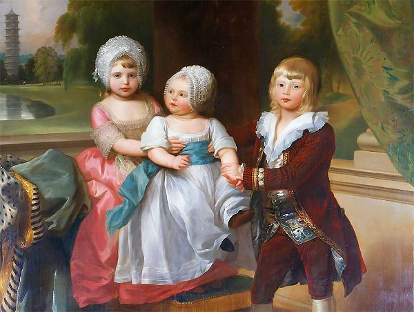 Prince Adolphus with Princess Mary and Princess Sophia | Oil Painting Reproduction