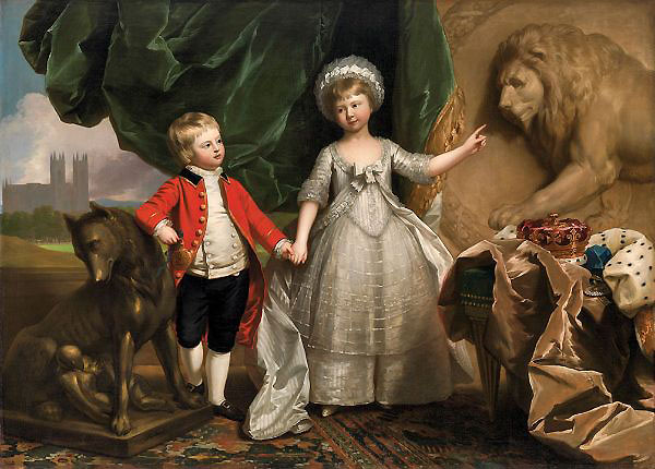 Prince William and his Elder Sister | Oil Painting Reproduction