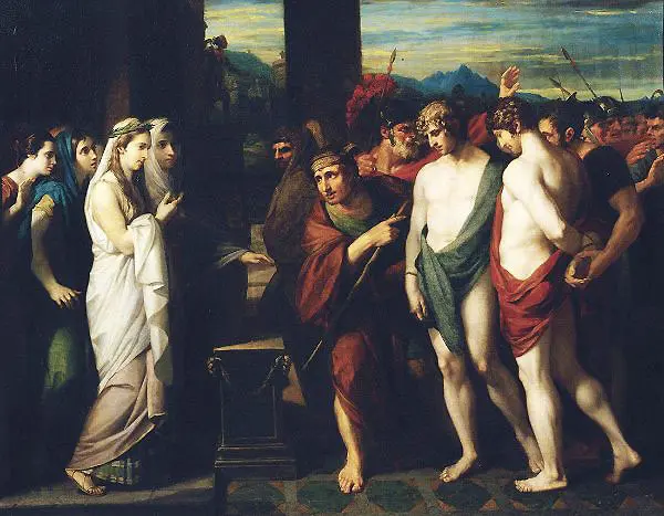 Pylades and Orestes Brought as Victims 1766 By Benjamin West
