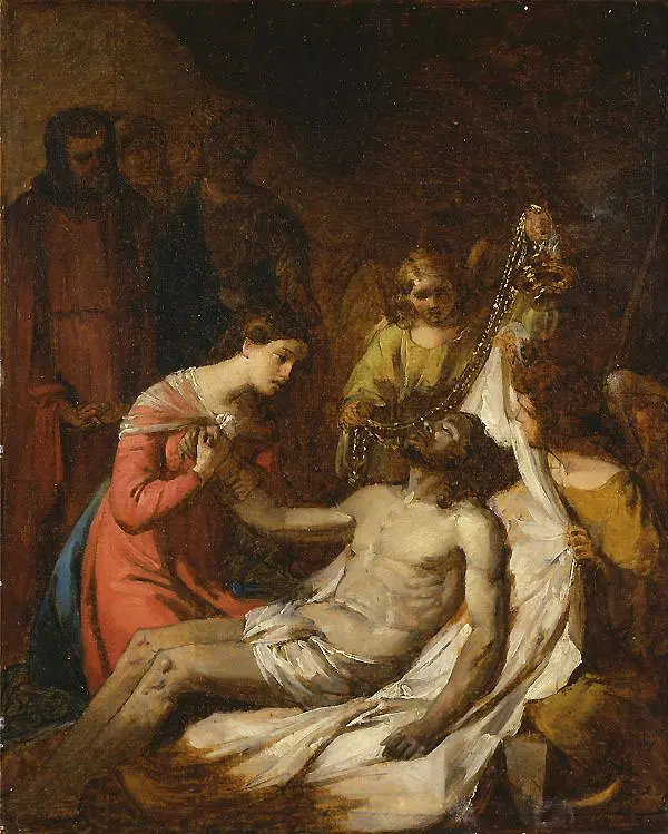 Study of the Lamentation on the Dead Christ By Benjamin West