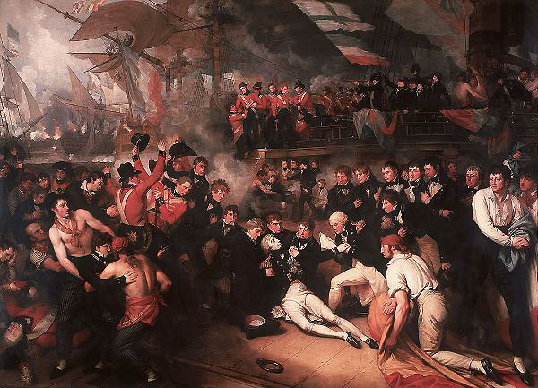 The Death of Nelson 1806 by Benjamin West | Oil Painting Reproduction