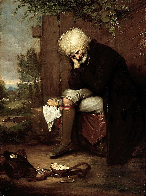 The Pilgrim Mourning his Dead Ass c1775 | Oil Painting Reproduction